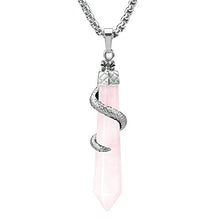 Load image into Gallery viewer, Rose Quartz Healing Crystal Necklace
