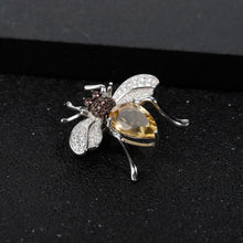 Load image into Gallery viewer, Natural Citrine Gemstone Bee Brooches
