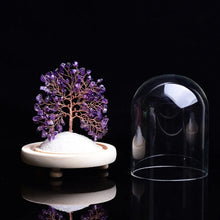 Load image into Gallery viewer, Amethyst Money Tree on white quartz Base for Wealth and Good Luck
