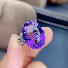 Load image into Gallery viewer, natural Amethyst luxury ring
