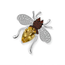 Load image into Gallery viewer, Natural Citrine Gemstone Bee Brooches
