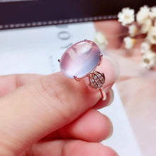 Load image into Gallery viewer, Water Drop Rose Quartz Jewelry set
