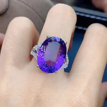 Load image into Gallery viewer, natural Amethyst luxury ring
