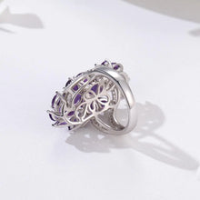 Load image into Gallery viewer, Amethyst Flower Shape Ring
