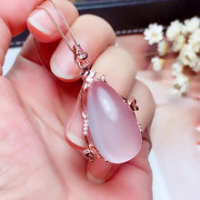 Load image into Gallery viewer, Water Drop Rose Quartz Jewelry set
