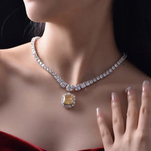 Load image into Gallery viewer, Top Quality Luxury Citrine Gem Necklace
