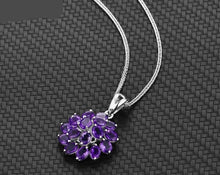 Load image into Gallery viewer, African amethyst flower shape necklace
