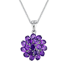 Load image into Gallery viewer, African amethyst flower shape necklace
