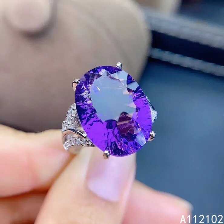 natural Amethyst luxury ring