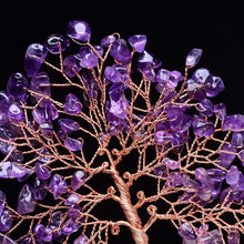 Load image into Gallery viewer, Amethyst Money Tree on white quartz Base for Wealth and Good Luck
