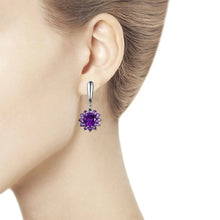 Load image into Gallery viewer, Genuine African amethyst earrings
