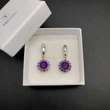 Load image into Gallery viewer, Genuine African amethyst earrings
