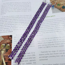 Load image into Gallery viewer, Three Row Natural Amethyst Bracelet
