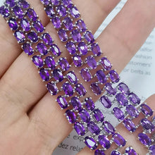 Load image into Gallery viewer, Three Row Natural Amethyst Bracelet
