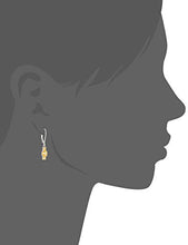 Load image into Gallery viewer, Three Citrine Stones Leverback Dangle Earrings
