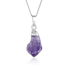 Load image into Gallery viewer, Citrine &amp; Amethyst Crystal Dainty Drop Necklace
