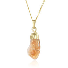 Load image into Gallery viewer, Citrine &amp; Amethyst Crystal Dainty Drop Necklace
