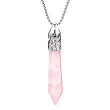 Load image into Gallery viewer, Rose Quartz Healing Crystal Necklace
