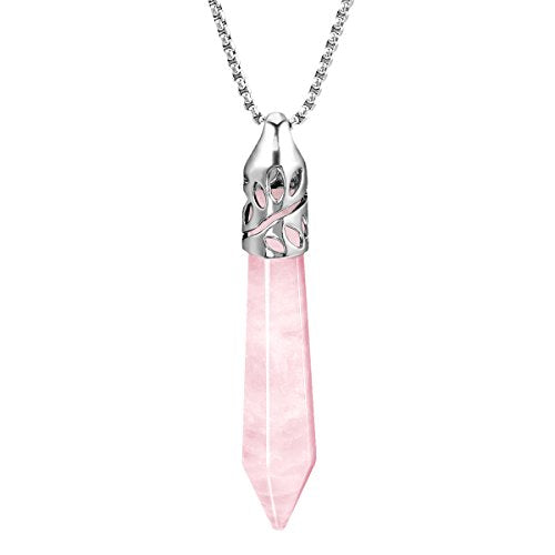 Rose Quartz Healing Crystal Necklace