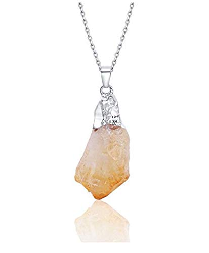 Citrine & Amethyst Crystal Dainty Drop Necklace