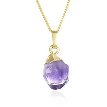 Load image into Gallery viewer, Citrine &amp; Amethyst Crystal Dainty Drop Necklace
