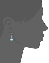 Load image into Gallery viewer, Amazon Collection 925 Sterling Silver 8 x 10mm Oval November Birthstone Citrine Dangle Earrings for Women with Leverbackss
