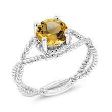 Load image into Gallery viewer, Citrine Rope Designed Ring for Women
