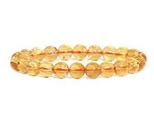 Load image into Gallery viewer, Yellow Citrine Gemstone Beaded Stretch Bracelet For Chakras Healing
