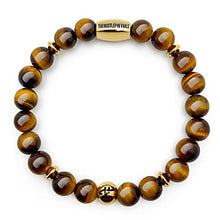 Load image into Gallery viewer, The Hustle Prevails Tiger Eye Gemstone Bracelet – XS Regular and XL Motivational Bracelet – Made of Elegant and Hand Selected AAA+ Grade Tiger Eye Crystals – Ideal for Both Men and Women
