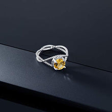 Load image into Gallery viewer, Citrine Rope Designed Ring for Women
