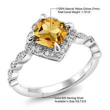 Load image into Gallery viewer, Citrine and Moissanite Solitaire Ring For Women
