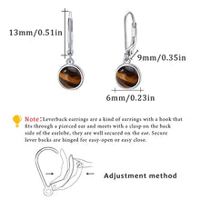 Load image into Gallery viewer, Tiger Eye Leverback Drop Earrings
