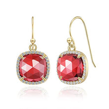 Load image into Gallery viewer, 14k Gold Plated Ruby Gemstone Earrings
