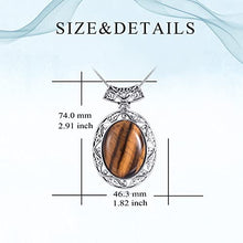 Load image into Gallery viewer, Oval Tiger Eye Necklace
