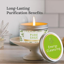 Load image into Gallery viewer, Magnificent 101 Long Lasting Pure Sage Candle for Manifestation &amp; House Energy Cleansing | 6 Oz - 35 Hour Burn | Organic &amp; All Natural Soy Wax Candle with Pure Sage Leaves | an Ideal Spiritual Gift
