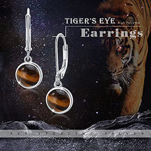 Load image into Gallery viewer, Tiger Eye Leverback Drop Earrings
