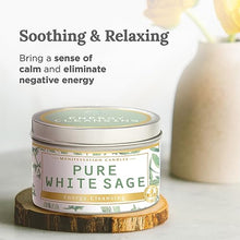 Load image into Gallery viewer, Magnificent 101 Long Lasting Pure Sage Candle for Manifestation &amp; House Energy Cleansing | 6 Oz - 35 Hour Burn | Organic &amp; All Natural Soy Wax Candle with Pure Sage Leaves | an Ideal Spiritual Gift
