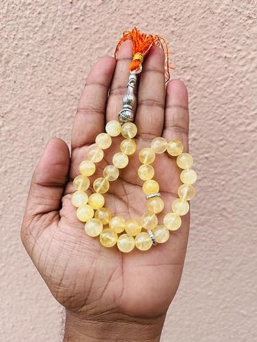 Natural Citrine  Islamic Misbaha, 33 Beads 10MM