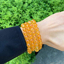 Load image into Gallery viewer, Yellow Citrine Gemstone Beaded Stretch Bracelet For Chakras Healing
