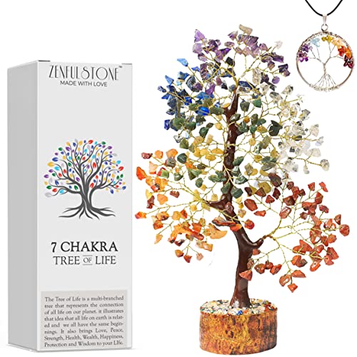 Zenfulstone 7 Chakra Tree of Life  for Positive Energy & Healing