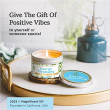 Load image into Gallery viewer, Magnificent 101 Long Lasting Pure Sage Candle for Manifestation &amp; House Energy Cleansing | 6 Oz - 35 Hour Burn | Organic &amp; All Natural Soy Wax Candle with Pure Sage Leaves | an Ideal Spiritual Gift
