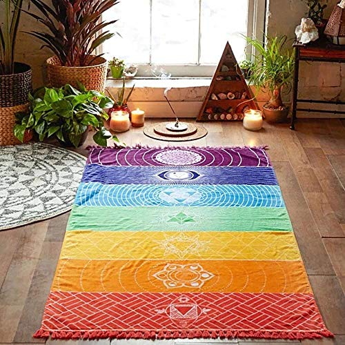 Rainbow Chakra Yoga Mat