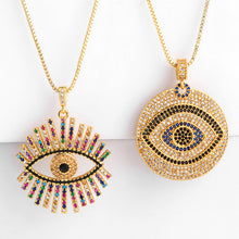 Load image into Gallery viewer, Gold Evil Eye Necklace
