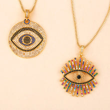 Load image into Gallery viewer, Gold Evil Eye Necklace
