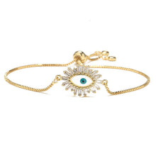 Load image into Gallery viewer, Blue Eye Gold Color Bracelets
