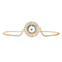 Load image into Gallery viewer, Blue Eye Gold Color Bracelets
