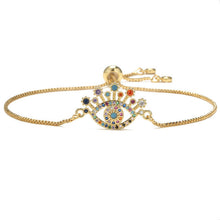 Load image into Gallery viewer, Blue Eye Gold Color Bracelets
