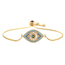 Load image into Gallery viewer, Blue Eye Gold Color Bracelets
