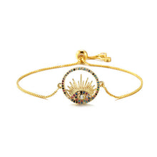 Load image into Gallery viewer, Blue Eye Gold Color Bracelets
