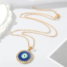 Load image into Gallery viewer, Round Evil Eye Necklace
